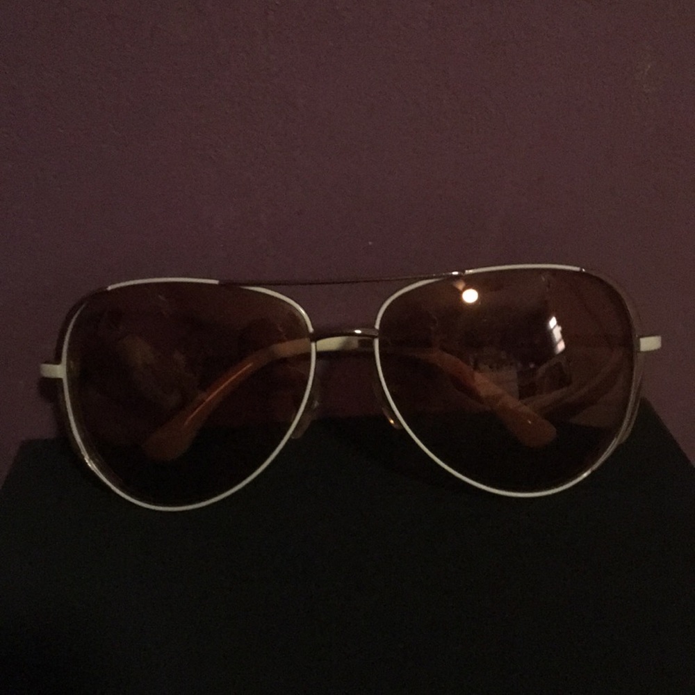Michael Kors Rose Gold and White sunglasses.